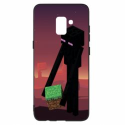 Чехол для Samsung A8+ 2018 Enderman - PrintSalon