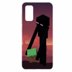 Чехол для Samsung S20 Enderman - PrintSalon