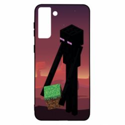 Чехол для Samsung S21 Ultra Enderman - PrintSalon