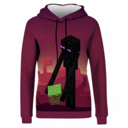 Женское 3D худи Enderman - PrintSalon