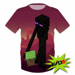 Детская 3D футболка Enderman - PrintSalon