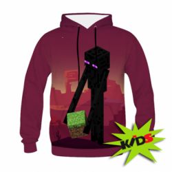 Детское 3D худи Enderman - PrintSalon