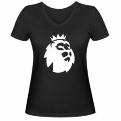 Женская футболка с V-образным вырезом English Premier League - PrintSalon