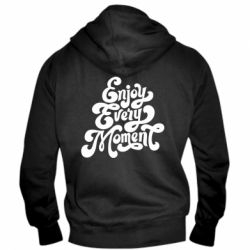 Мужское худи на молнии Enjoy every moment - PrintSalon