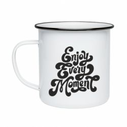 Кружка эмалированная Enjoy every moment - PrintSalon