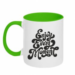 Чашка двокольорова Enjoy every moment