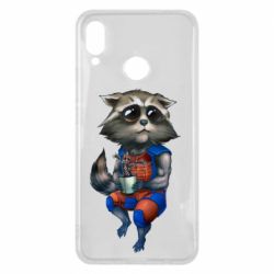 Чохол для Huawei P Smart Plus 2018 Єнот Ракета і Грут - PrintSalon
