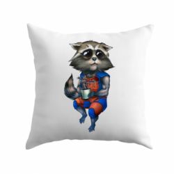 Подушка Енот Ракета и Грут-PrintSalon Подушка Енот Ракета и Грут