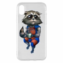 Чохол для iPhone X/Xs Єнот Ракета і Грут - PrintSalon