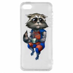 Чохол для iphone 5/5S/SE Єнот Ракета і Грут - PrintSalon