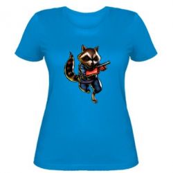 Жіноча футболка Єнот Ракета - PrintSalon