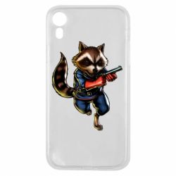 Чохол для iPhone XR Єнот Ракета - PrintSalon