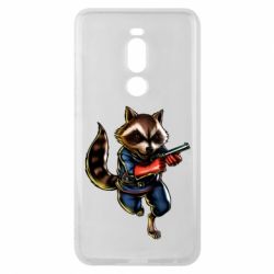 Чохол для Meizu Note 8 Єнот Ракета - PrintSalon