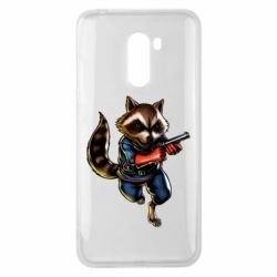 Чохол для Xiaomi Pocophone F1 Єнот Ракета - PrintSalon