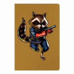 Блокнот з принтом Єнот Ракета - PrintSalon