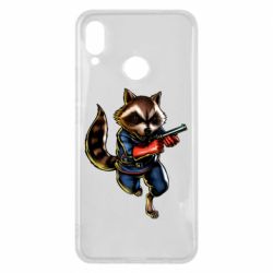 Чохол для Huawei P Smart Plus 2018 Єнот Ракета - PrintSalon