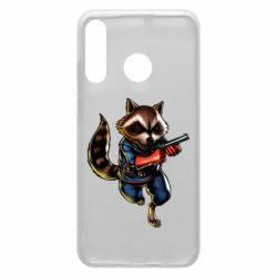 Чохол для Huawei P30 Lite Єнот Ракета - PrintSalon