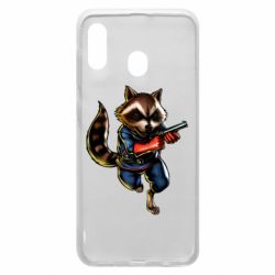 Чохол для Samsung A20 Єнот Ракета