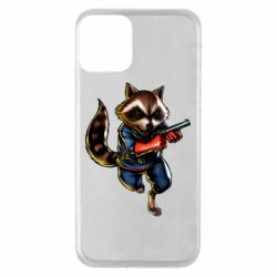 Чохол для iPhone 11 Єнот Ракета - PrintSalon