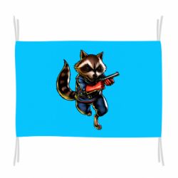 Прапор Єнот Ракета - PrintSalon