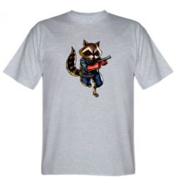 Чоловіча футболка Stedman Єнот Ракета - PrintSalon