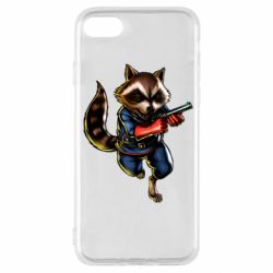 Чохол для iPhone SE 2020 Єнот Ракета - PrintSalon