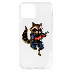 Чохол для iPhone 12 Єнот Ракета - PrintSalon