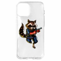 Чохол для iPhone 12 mini Єнот Ракета - PrintSalon