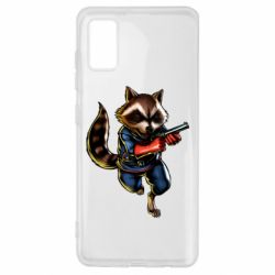 Чехол для Samsung A41 Енот Ракета-PrintSalon Чехол для Samsung A41 Енот Ракета