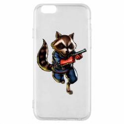 Чохол для iPhone 6/6S Єнот Ракета - PrintSalon