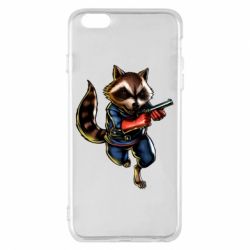 Чохол для iPhone 6 Plus/6S Plus Єнот Ракета - PrintSalon