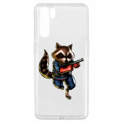 Чохол для Oppo A91 / Reno3Єнот Ракета - PrintSalon