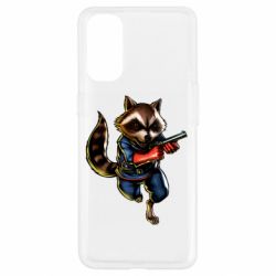 Чохол для Oppo Reno 4Єнот Ракета - PrintSalon