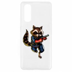 Чохол для Oppo Find X2Єнот Ракета - PrintSalon