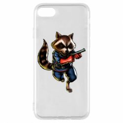 Чохол для iPhone 8 Єнот Ракета - PrintSalon