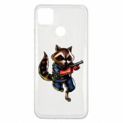 Чохол для Xiaomi Redmi 9c Єнот Ракета - PrintSalon