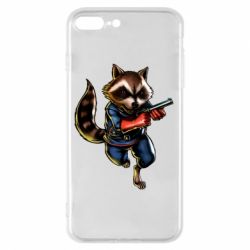 Чохол для iPhone 8 Plus Єнот Ракета - PrintSalon