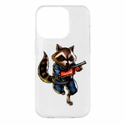 Чохол для iPhone 14 Pro Єнот Ракета - PrintSalon