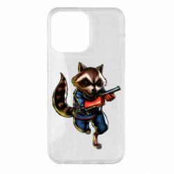 Чохол для iPhone 14 Pro Max Єнот Ракета - PrintSalon