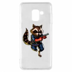 Чохол для Samsung A8 2018 Єнот Ракета - PrintSalon