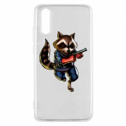 Чохол для Huawei P20 Єнот Ракета - PrintSalon