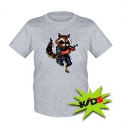 Дитяча футболка Єнот Ракета - PrintSalon