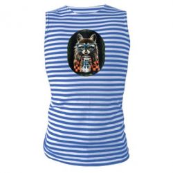 Майка-тельняшка Енот в очках - PrintSalon