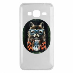 Чехол для Samsung J3 2016 Енот в очках - PrintSalon