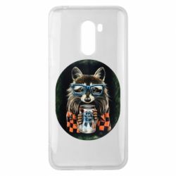 Чехол для Xiaomi Pocophone F1 Енот в очках - PrintSalon