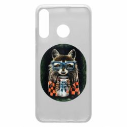 Чехол для Huawei P30 Lite Енот в очках - PrintSalon