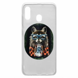 Чехол для Samsung A30 Енот в очках - PrintSalon