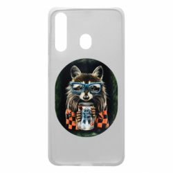 Чехол для Samsung A60 Енот в очках - PrintSalon