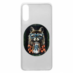 Чехол для Samsung A70 Енот в очках - PrintSalon