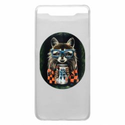 Чехол для Samsung A80 Енот в очках - PrintSalon